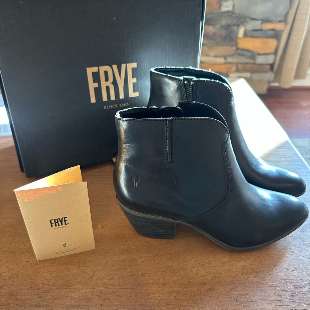 Frye Black Ankle Booties